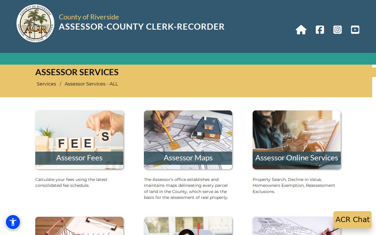 San Jacinto street directory Riverside assessor property services