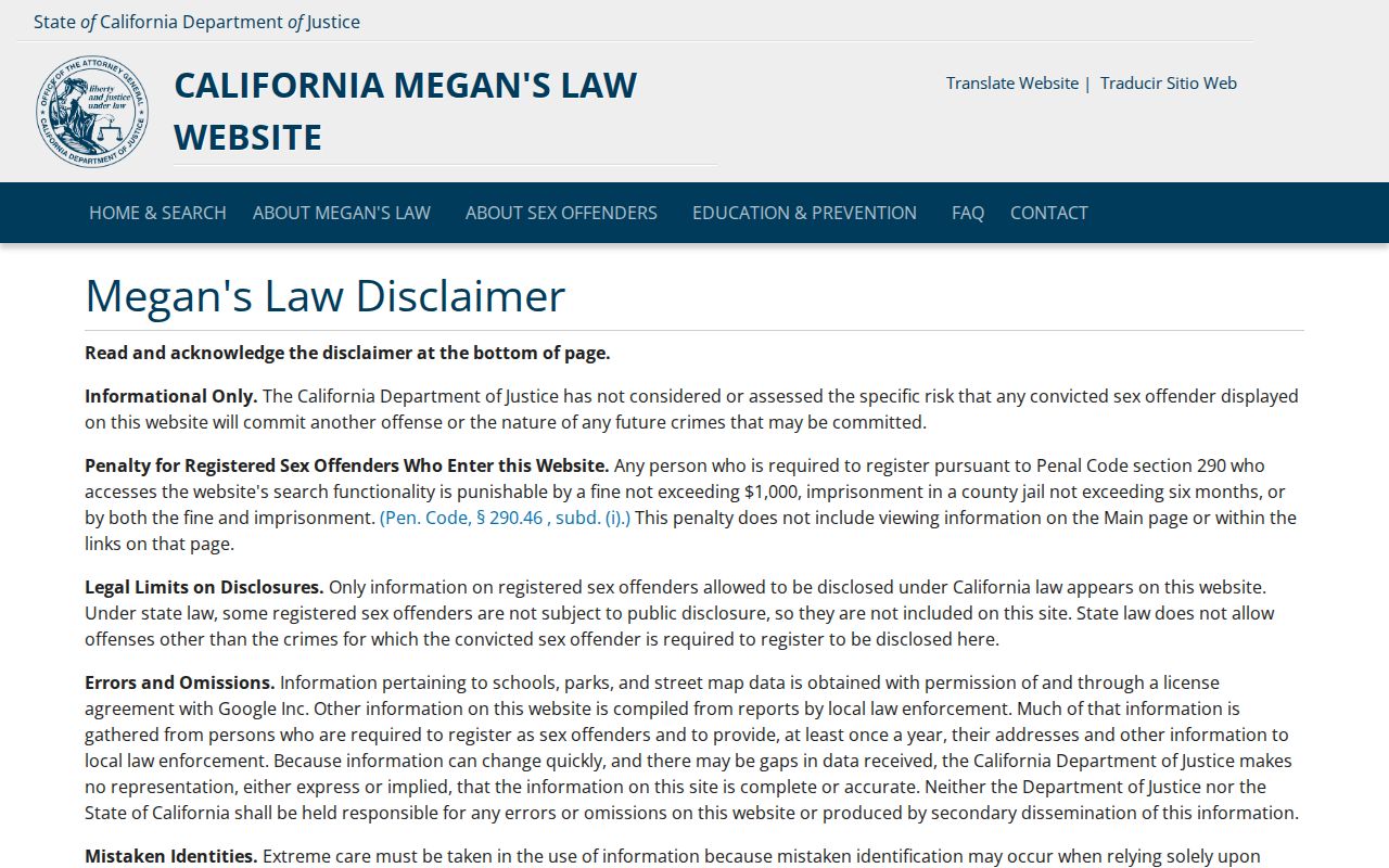 San Jacinto ZIP code California Megan’s Law registry search